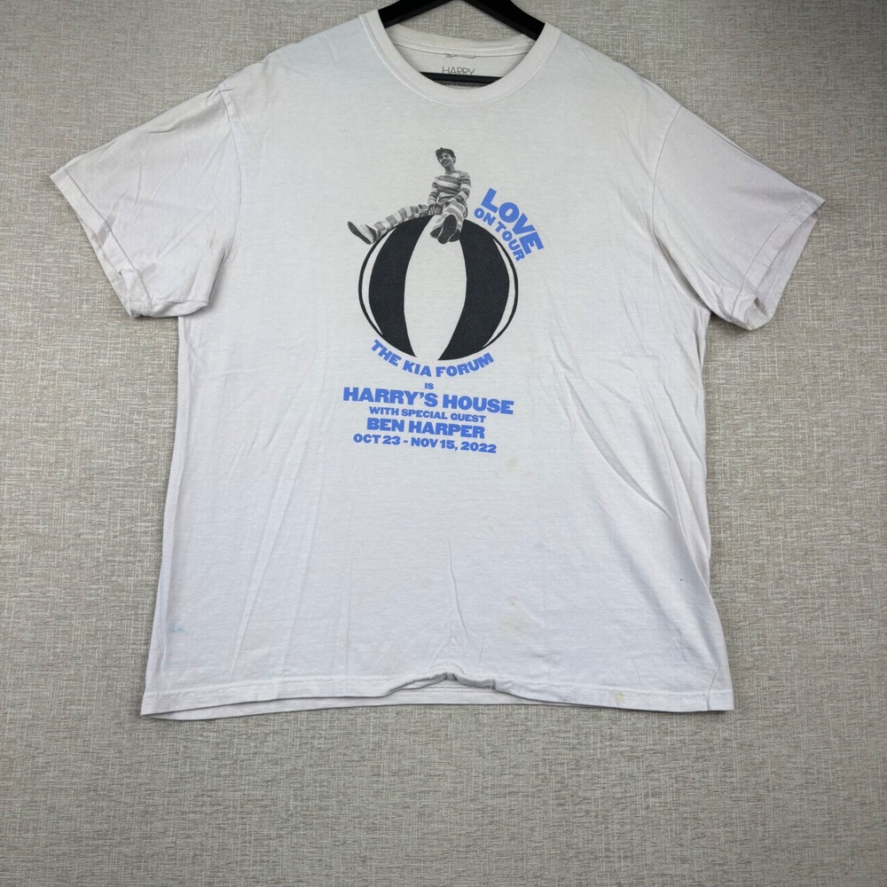 Harry Styles Love On Tour 2022 Kia Forum Harrys House T-Shirt White XL